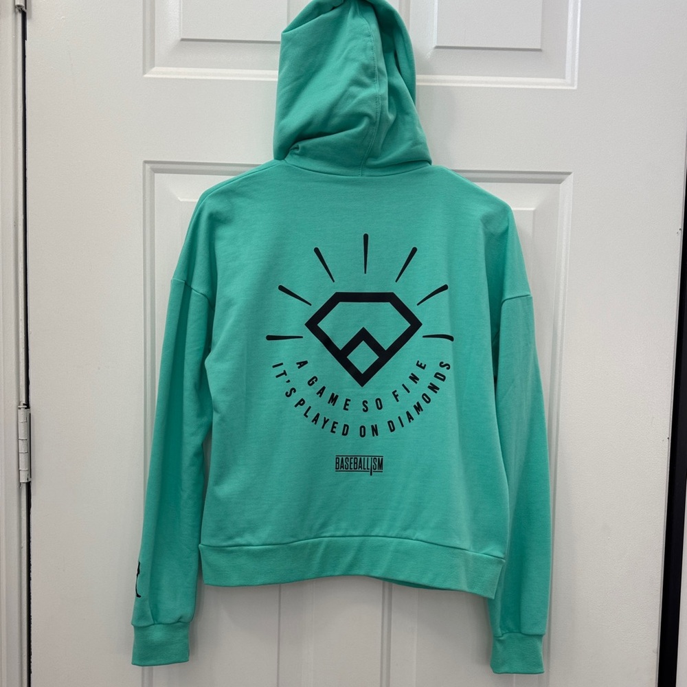 Mint Green Diamonds Graphic Hoodie